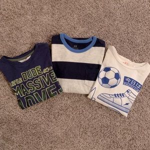 H&M 3 Pk Boy Long Sleeve Tees!